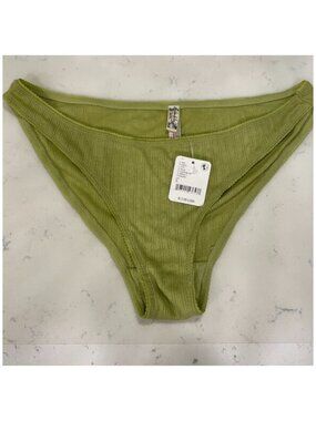 Free People Intimately Light Green Textured Pointelle Bikini Undies L NWT